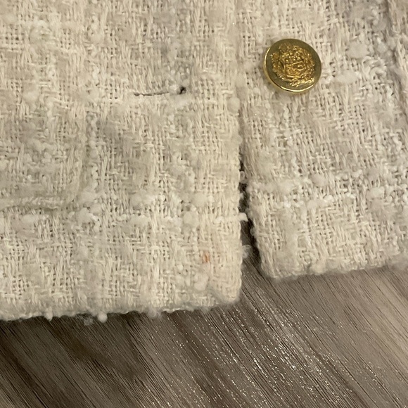 Mark Edwards Studio Tweed Jacket size xs Elegant Cream Blazer - Picture 7 of 7